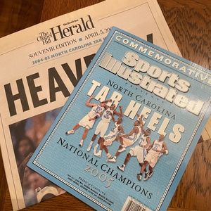 North Carolina Tar Heels Commemorative sports illustrated and Herald